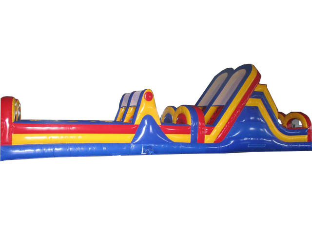 55ft Obstacle Course w/ 18ft Dual Slide 55ft Obstacle Course w/ 18ft Dual Slide
